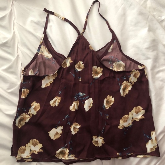 NWT pacsun kendall and kylie burgundy floral tank - Picture 4 of 6